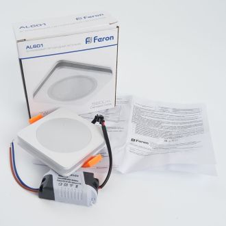 Светодиодный светильник Feron AL601 встраиваемый 7W 4000K белый, 28906