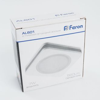 Светодиодный светильник Feron AL601 встраиваемый 7W 4000K белый, 28906