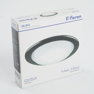 Светильник встраиваемый Feron DL53 потолочный GX53 черный хром, 28947