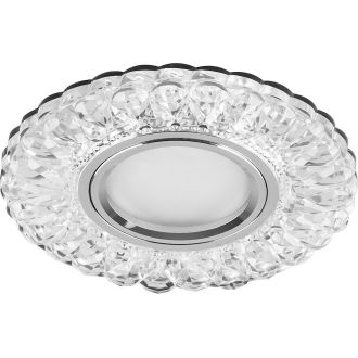 Светильник встраиваемый с белой LED подсветкой Feron CD938 потолочный MR16 G5.3 прозрачный, 29471