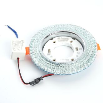 Светильник встраиваемый с белой LED подсветкой Feron CD4020 потолочный GX53 без лампы прозрачный, 29473
