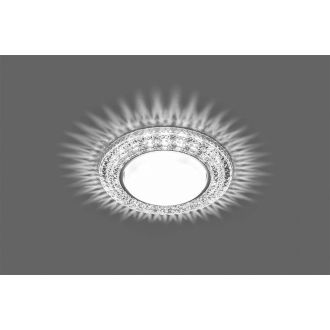 Светильник встраиваемый с белой LED подсветкой Feron CD4020 потолочный GX53 без лампы прозрачный, 29473