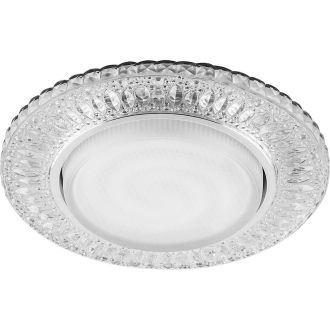 Светильник встраиваемый с белой LED подсветкой Feron CD4022 потолочный GX53 без лампы прозрачный, 29475