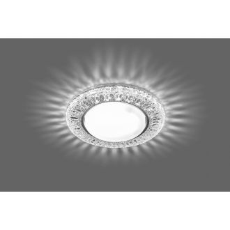 Светильник встраиваемый с белой LED подсветкой Feron CD4022 потолочный GX53 без лампы прозрачный, 29475