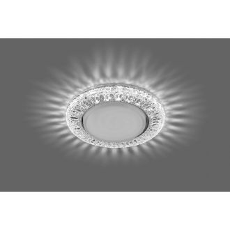 Светильник встраиваемый с белой LED подсветкой Feron CD4022 потолочный GX53 без лампы прозрачный, 29475