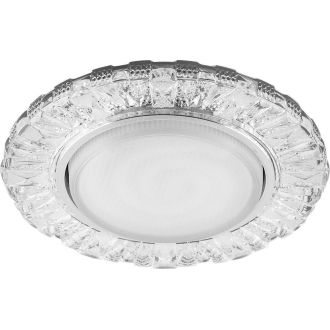 Светильник встраиваемый с белой LED подсветкой Feron CD4023 потолочный GX53 без лампы прозрачный, 29476