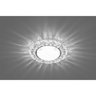 Светильник встраиваемый с белой LED подсветкой Feron CD4023 потолочный GX53 без лампы прозрачный, 29476