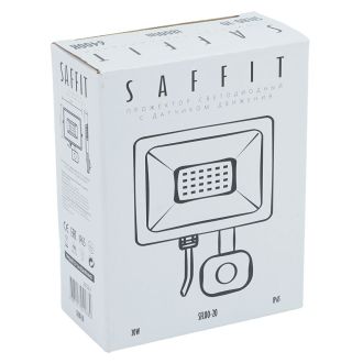 Светодиодный прожектор SAFFIT с выносным датчиком SFL80-20 IP65 20W 6400K черный, 29522