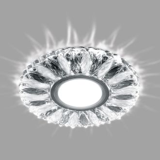 Светильник встраиваемый с белой LED подсветкой Feron CD917 потолочный MR16 G5.3 прозрачный-матовый, 29536