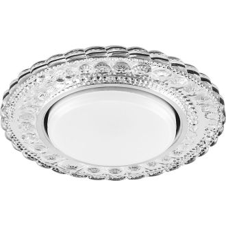 Светильник встраиваемый с белой LED подсветкой Feron CD4024 потолочный GX53 без лампы прозрачный, 29538