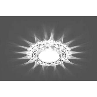 Светильник встраиваемый с белой LED подсветкой Feron CD4024 потолочный GX53 без лампы прозрачный, 29538