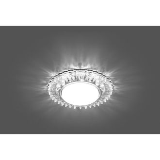Светильник встраиваемый с белой LED подсветкой Feron CD4025 потолочный GX53 без лампы прозрачный, 29539