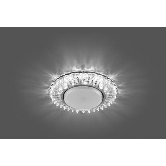 Светильник встраиваемый с белой LED подсветкой Feron CD4025 потолочный GX53 без лампы прозрачный, 29539