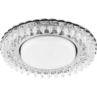 Светильник встраиваемый с белой LED подсветкой Feron CD4027 потолочный GX53 без лампы прозрачный, 29541