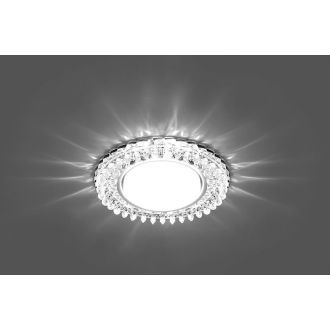 Светильник встраиваемый с белой LED подсветкой Feron CD4027 потолочный GX53 без лампы прозрачный, 29541