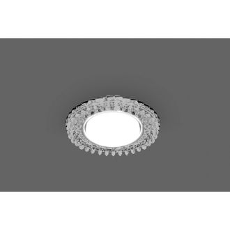 Светильник встраиваемый с белой LED подсветкой Feron CD4027 потолочный GX53 без лампы прозрачный, 29541