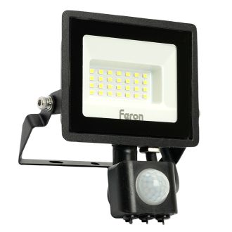 Светодиодный прожектор Feron с датчиком LL-906 IP65 20W 6400K, 29556