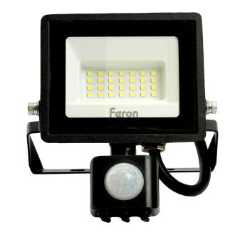 Светодиодный прожектор Feron с датчиком LL-906 IP65 20W 6400K, 29556
