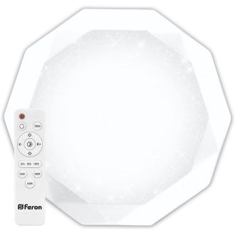 Светодиодный управляемый светильник накладной Feron AL5200 DIAMOND тарелка 36W 3000К-6000K белый, 29635