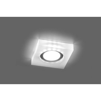 Светильник встраиваемый с белой LED подсветкой Feron CD8180 потолочный MR16 G5.3 белый матовый, 29708