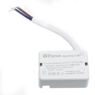 Драйвер для светодиодного светильника 6W, LB0161, Feron, 29728