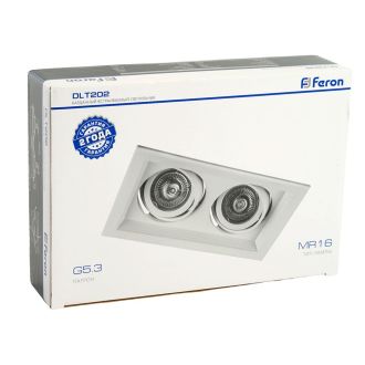Светильник встраиваемый Feron DLT202 потолочный MR16 G5.3 белый, 29771