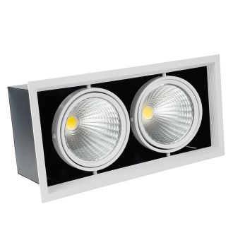 Светодиодный светильник Feron AL212 карданный 2x30W 4000K 35 градусов, белый, 29780