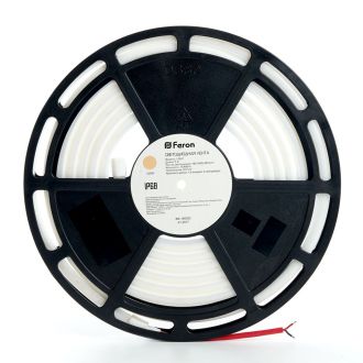 Светодиодная неоновая лента Feron LS651, 180SMD(2835)/m 14,4W/m 12V 5m IP68 3000К с 2 заглушками, 2 заглушками c проводом, 10 креплениями в комплекте, 32095