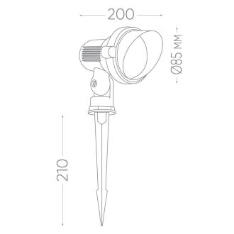 Светодиодный светильник тротуарный (грунтовый) Feron SP2704 3W 6400K 85-265V IP65, 32126