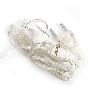 Светодиодная гирлянда Feron CL90 7 веток (2м) + 1.5м 230V 2700K, c питанием от сети, прозрачный шнур, 32371
