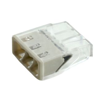 Клемма монтажная 3-проводная STEKKER для 1-жильного проводника, LD2273-203, 32389 (комплект 200 шт.)