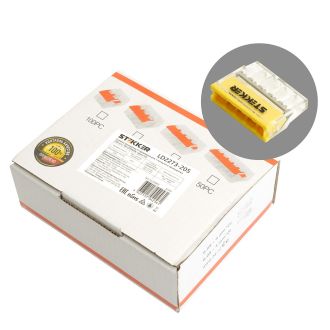 Клемма монтажная 5-проводная STEKKER для 1-жильного проводника, LD2273-205, 32391 (комплект 100 шт.)