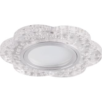 Светильник встраиваемый с разноцветной LED подсветкой Feron CD954 потолочный MR16 G5.3, прозрачный, 32540