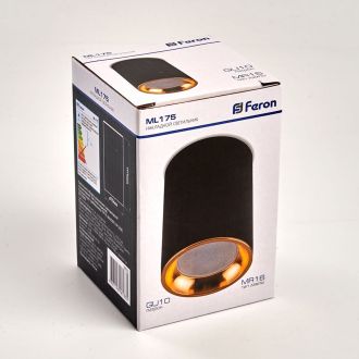 Светильник потолочный Feron ML175 MR16 GU10 35W 230V, черный, золото, 32633
