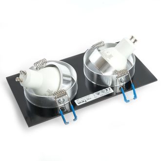 Светильник встраиваемый Feron DL2802 потолочный MR16 G5.3 черный-хром, 32641