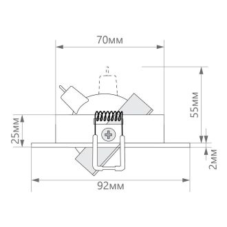 Светильник встраиваемый Feron DL2811 потолочный MR16 G5.3 черный-хром, 32644