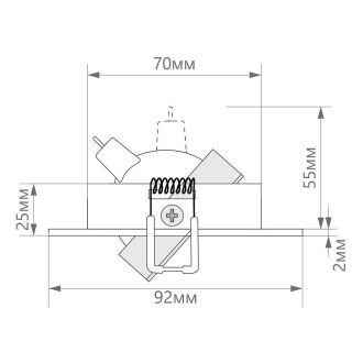 Светильник встраиваемый Feron DL2811 потолочный MR16 G5.3 хром, 32645