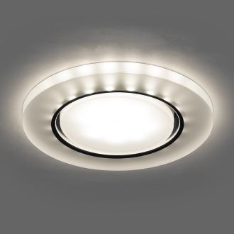 Светильник встраиваемый с белой LED подсветкой Feron CD5020 потолочный GX53 без лампы, белый матовый, 32659