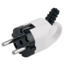 Вилка угловая с ушком с/з STEKKER, PPG16-40-202, пластик, 250В, 16A, IP20, белый, 32849 Вилка угловая с ушком с/з STEKKER, PPG16-40-202, пластик, 250В, 16A, IP20, белый, 32849
