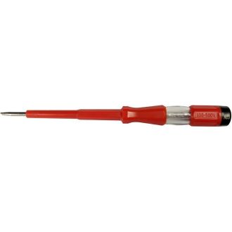 Тестер напряжения STEKKER TST500-1 контактный 100-500V, 4*190 мм, красный, 32861