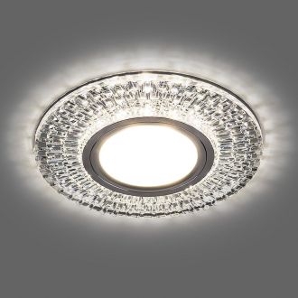 Светильник встраиваемый с LED подсветкой Feron CD943 потолочный MR16 G5.3 прозрачный, хром, 32991