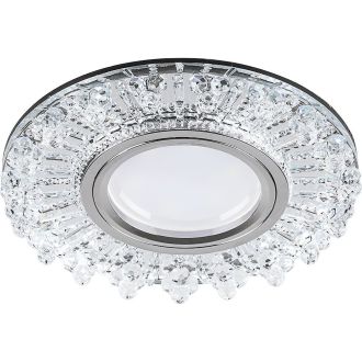 Светильник встраиваемый с LED подсветкой Feron CD944 потолочный MR16 G5.3 прозрачный, хром, 32992
