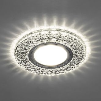Светильник встраиваемый с LED подсветкой Feron CD945 потолочный MR16 G5.3 прозрачный, хром, 32993