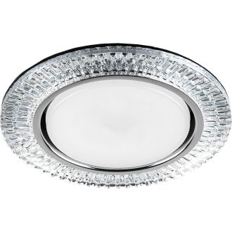 Светильник встраиваемый с белой LED подсветкой Feron CD4033 потолочный GX53 без лампы, прозрачный, хром, 32997