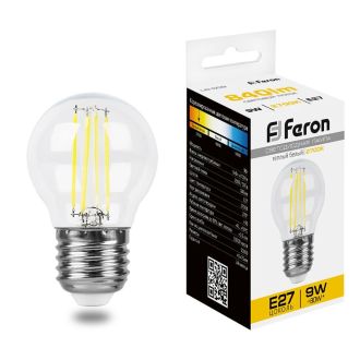 Лампа светодиодная Feron LB-509 Шарик E27 9W 230V 2700K, 38003