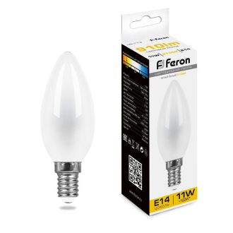 Лампа светодиодная Feron LB-713 Свеча E14 11W 230V 2700K, 38005
