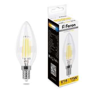 Лампа светодиодная Feron LB-713 Свеча E14 11W 230V 2700K, 38006
