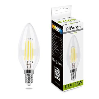 Лампа светодиодная Feron LB-713 Свеча E14 11W 230V 4000K, 38008