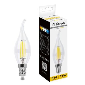 Лампа светодиодная Feron LB-714 Свеча на ветру E14 11W 230V 2700K, 38010