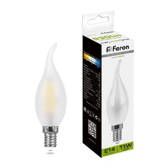 Лампа светодиодная Feron LB-714 Свеча на ветру E14 11W 230V 4000K, 38011